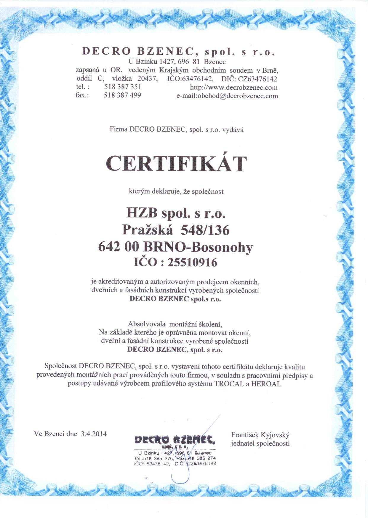 Certifikat-decro-bzenec